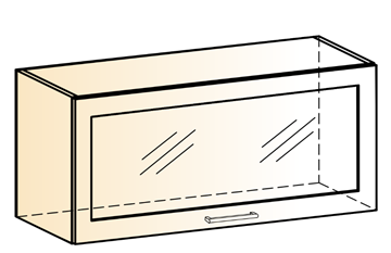 Навесной шкаф Яна L800 Н360 (1 дв. рам.) в Пензе