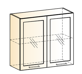 Шкаф кухонный Яна L800 Н720 (2 дв. рам.) в Пензе