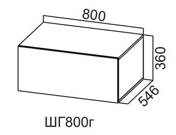Навесной кухонный шкаф Модерн New, ШГ800г/360, МДФ в Пензе