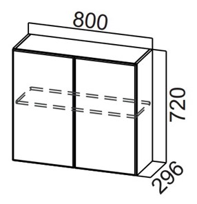 Шкаф кухонный Стайл, Ш800/720, МДФ в Пензе