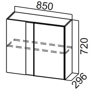 Угловой шкаф на кухню Стайл, Ш850у/720, МДФ в Пензе