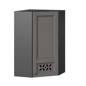 Кухонный шкаф Амели-3 угловой 600 высокий ЛД 299.620.000.058, Черный/Оникс серый в Пензе
