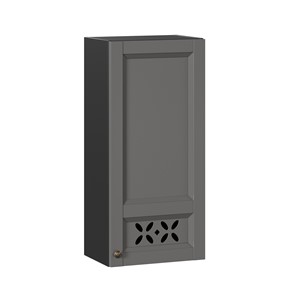 Кухонный шкаф Амели-3 высокий 400 ЛД 299.420.000.041, Черный/Оникс серый в Пензе