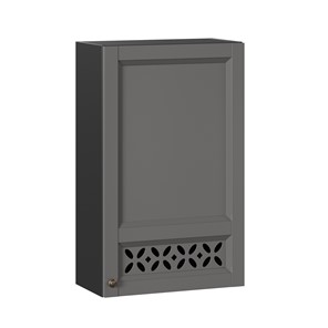 Кухонный шкаф Амели-3 высокий 600 ЛД 299.450.000.047, Черный/Оникс серый в Пензе