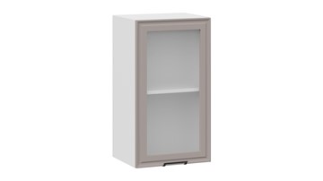 Навесной шкаф Белладжио 1В4С (Белый, Софт капучино) в Пензе