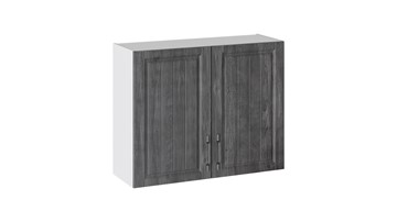 Кухонный навесной шкаф Прованс (Белый глянец/Санторини темный) В_72-90_2ДР в Пензе