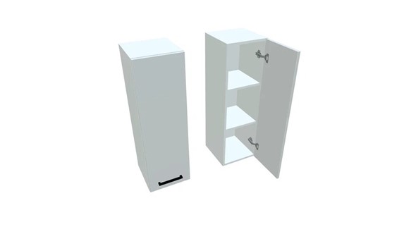 Навесной кухонный шкаф В9 30, Белое гладкое Ламарти/Белый в Пензе - изображение