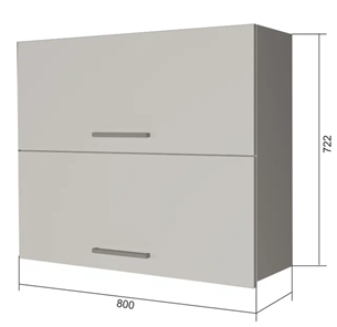 Кухонный навесной шкаф ВГ2 80, Сатин/Белый в Пензе