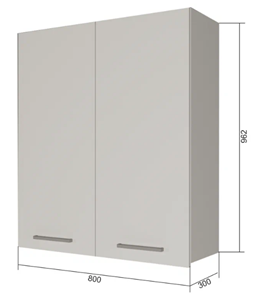 Кухонный шкаф ВС9 80, МДФ Софт бирюза/Антрацит в Пензе