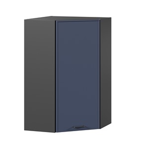 Шкаф кухонный угловой высокий Индиго ЛД 298.620.000.159, Чёрный/Тёмно-синий в Пензе