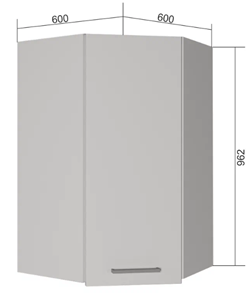 Кухонный угловой шкаф ВУ9, Бетон пайн/Антрацит в Пензе