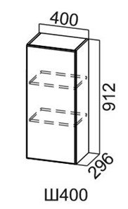 Навесной шкаф Модус, Ш400/912, галифакс в Пензе