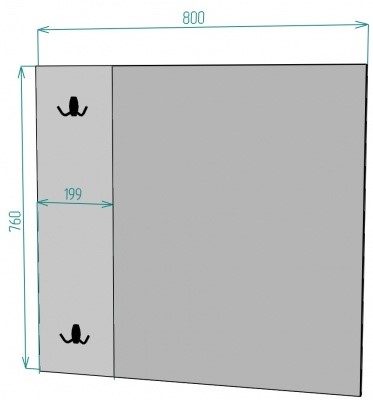 Зеркало навесное Лофт Z10, Белый в Пензе - изображение 1