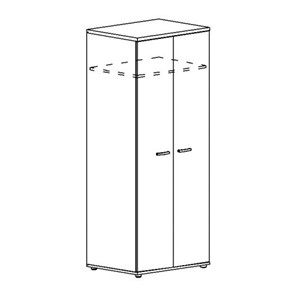 Шкаф для одежды глубокий А4, (78x59x193) белый премиум А4 9311 БП в Пензе