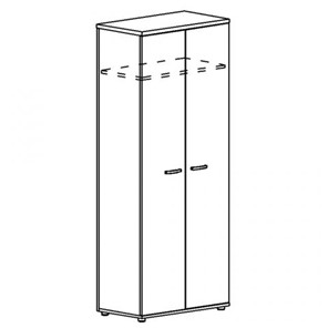 Шкаф для одежды (задняя стенка ДСП) А4, (78x43.4x193) белый премиум А4 9317 БП в Пензе