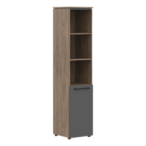 Шкаф колонна высокая с глухой малой дверью MORRIS TREND Антрацит/Кария Пальмира MHC 42.5 (429х423х1956) в Пензе