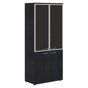 Шкаф комбинированный с дверьми в алюминиевой рамке и топом XTEN Дуб Юкон XHC 85.7  (850х410х1930) в Пензе