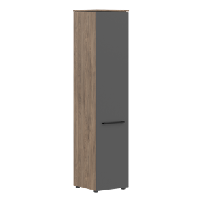 Шкаф колонка  высокий с глухой дверью MORRIS TREND Антрацит/Кария Пальмира MHC 42.1 (429х423х1956) в Пензе