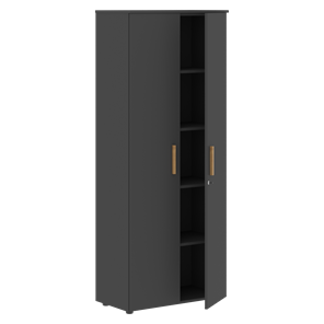 Широкий шкаф высокий FORTA Черный Графит FHC 80.1(Z) (798х404х1965) в Пензе