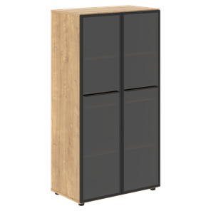Шкаф средний со стеклянными  дверцами LOFTIS Дуб Бофорд LMC 80.2 (800х430х1517) в Пензе