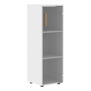 Средний шкаф колонна со стеклянной дверью правой FORTA Белый FMC 40.2 (R) (399х404х801) в Пензе