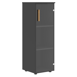 Шкаф колонна средний со стеклянной правой дверью FORTA Черный ГрафитFMC 40.2 (R) (399х404х801) в Пензе