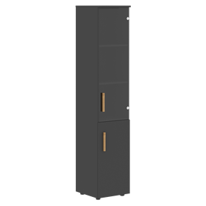 Высокий шкаф колонна с глухой дверью FORTA Черный Графит  FHC 40.2 (L/R) (399х404х1965) в Пензе