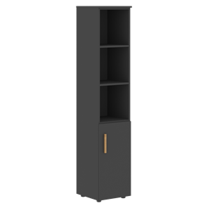 Высокий шкаф с глухой малой дверью  правой FORTA Черный Графит  FHC 40.5 (R) (399х404х1965) в Пензе