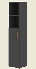 Высокий шкаф колонна с глухой средней дверью левой FORTA Черный Графит  FHC 40.6 (L) (399х404х1965) в Пензе
