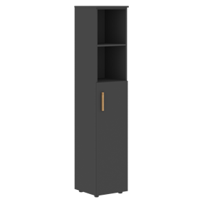Высокий шкаф с глухой средней дверью  правой FORTA Черный Графит  FHC 40.6 (R) (399х404х1965) в Пензе