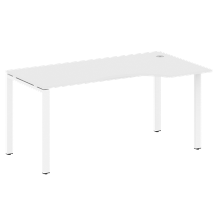 Стол криволинейный БП.СА-1, правый (Белый/Белый) в Пензе - изображение