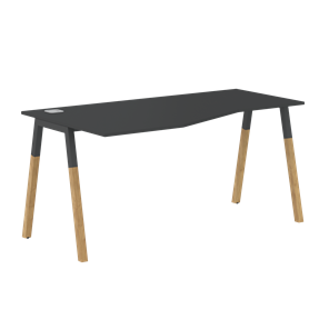 Письменный стол левый FORTA Черный Графит-Черный Графит-Бук FCT 1567  (L) (1580х900(670)х733) в Пензе