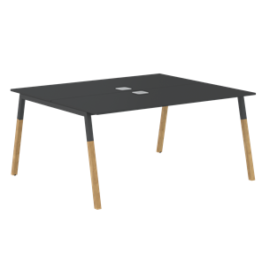Переговорный стол FORTA Черный Графит-Черный Графит-Бук FWST 1513 (1580x1346x733) в Пензе