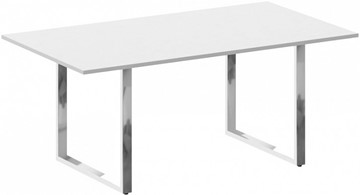 Офисный стол для переговоров Metal system direct БО.ПРГ-180 Белый в Пензе