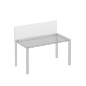 Экран для стола 140 на белом металлокаркасе Комфорт КФ, белый премиум (140x45x1.8) К.Б 842 в Пензе