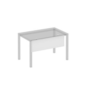 Экран стола защитный (ДСП) с кронштейнами для стола 120 на белом металлокаркасе Комфорт КФ, белый премиум (120x3.2x1.8) К.Б1 812 в Пензе