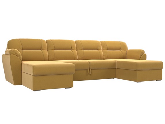 П-образный диван Бостон, Желтый (микровельвет) в Пензе - изображение