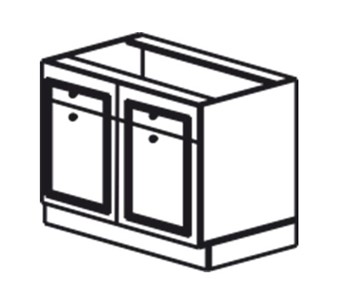 Кухонная тумба Веста рабочая двухдверная с ящиками 820*600*525 мм в Пензе
