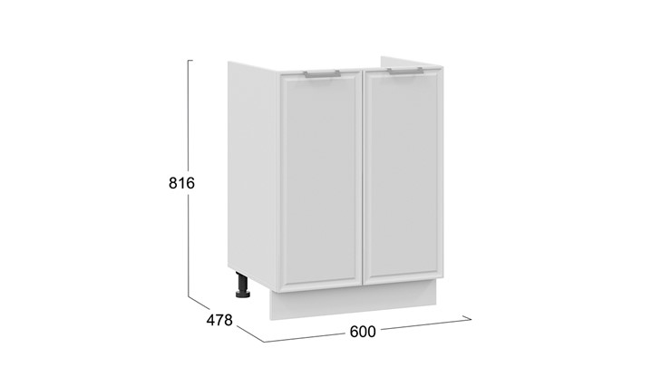 Тумба кухонная Белладжио 1Н6М (Белый, Фон белый) в Пензе - изображение 2