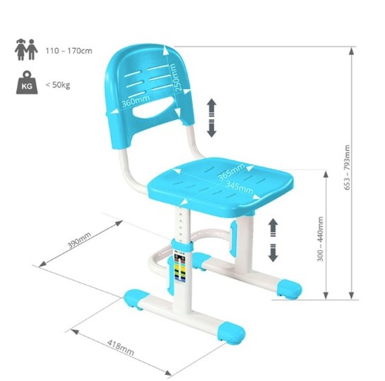 Детский растущий стул SST3 Blue в Пензе - изображение 4