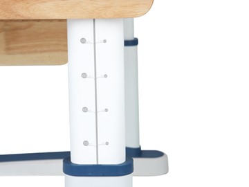 Детский стол-трансформер Mealux Oxford Wood Max, Белый/Синий в Пензе - предосмотр 3