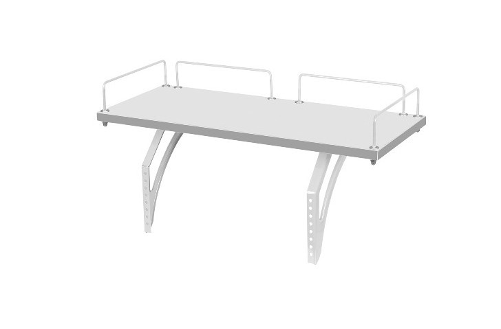 Детский стол-трансформер 1/75-40 (СУТ.25) + Polka_z 1/600 (2 шт.) + Polka_b 1/550 белый/белый/Серый в Пензе - изображение 2