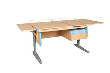Детский стол-трансформер 1/75-40 (СУТ.25) + Polka_z 1/600 (2 шт.) + Polka_b 1/550 (2 шт.)  + Tumba 1 бежевый/серый/ниагара в Пензе