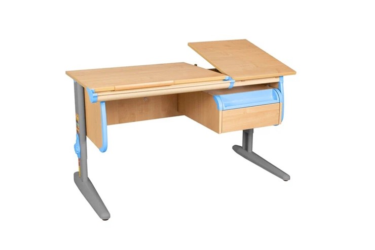 Детский стол-трансформер 1/75-40 (СУТ.25) + Tumba 1 Бежевый/Серый/Ниагара в Пензе - изображение 3